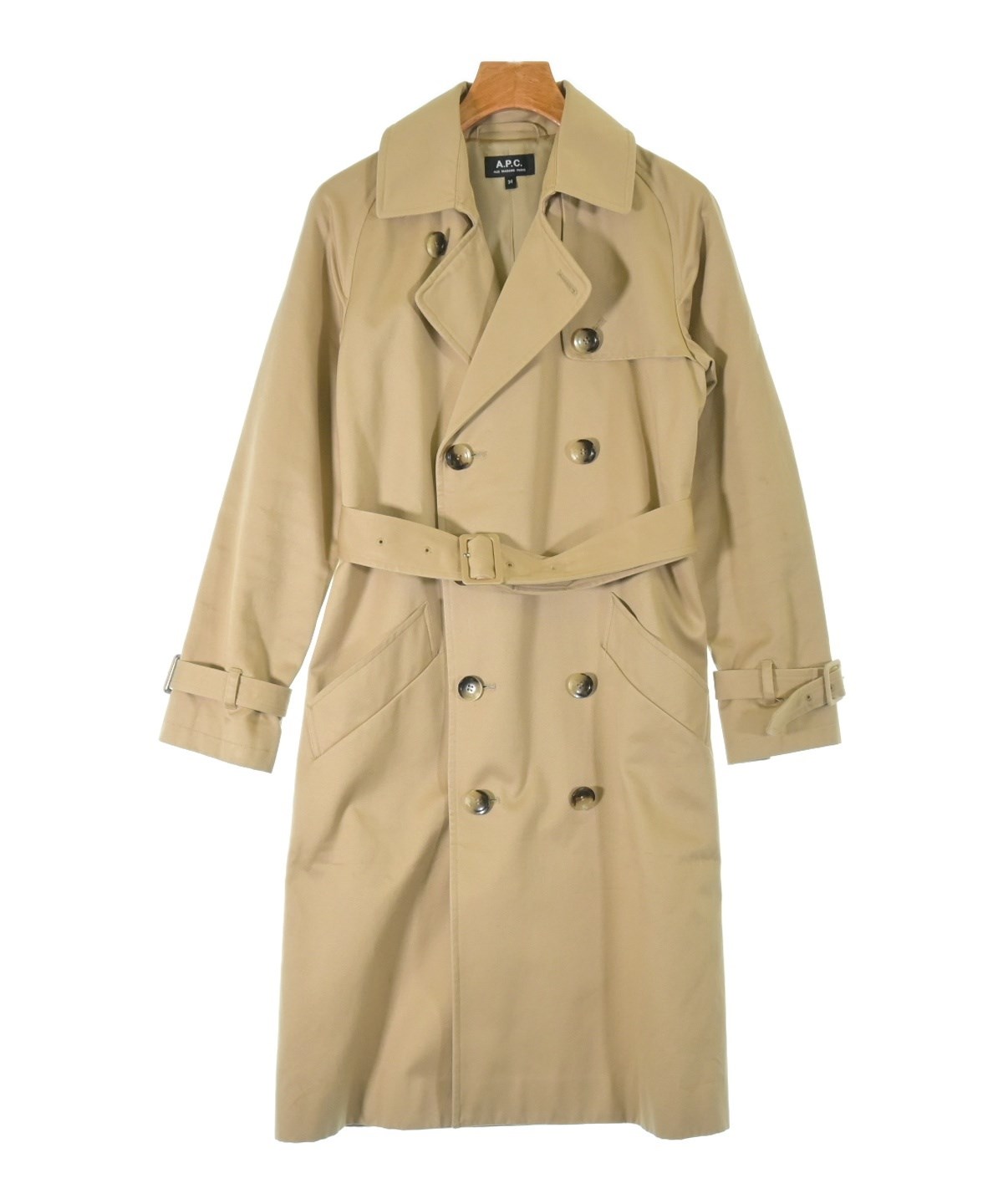 【保証書付】 A.P.C.（アーペーセー）トレンチコート サイズ:34(XS位 ベージュ ジャケット・アウター