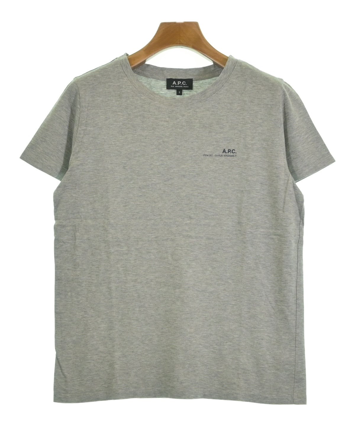 A.P.C. ロゴ Tシャツ グレー Sサイズ A.P.C.（アーペーセー）Tシャツ・カットソー グレー サイズ:S