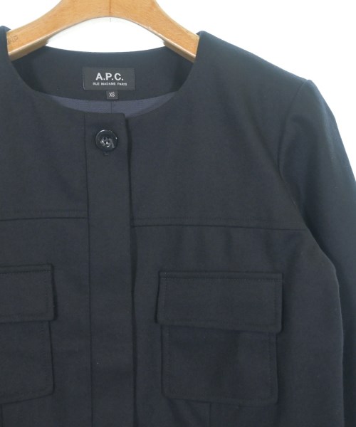 A.P.C.（アーペーセー）ノーカラージャケット 黒 サイズ:XS レディース/2200616088036