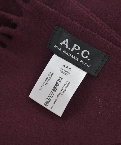 A.P.C.（アーペーセー）マフラー 赤 サイズ:- レディース/2200631645016