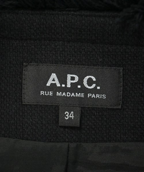 A.P.C.（アーペーセー）ノーカラージャケット 黒 サイズ:34(XS位) レディース/2200608252018