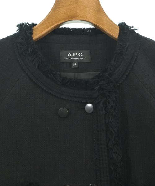 A.P.C.（アーペーセー）ノーカラージャケット 黒 サイズ:34(XS位) レディース/2200608252018