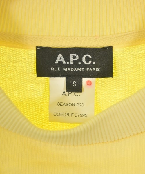A.P.C.（アーペーセー）スウェット 黄 サイズ:S レディース/2200657489045