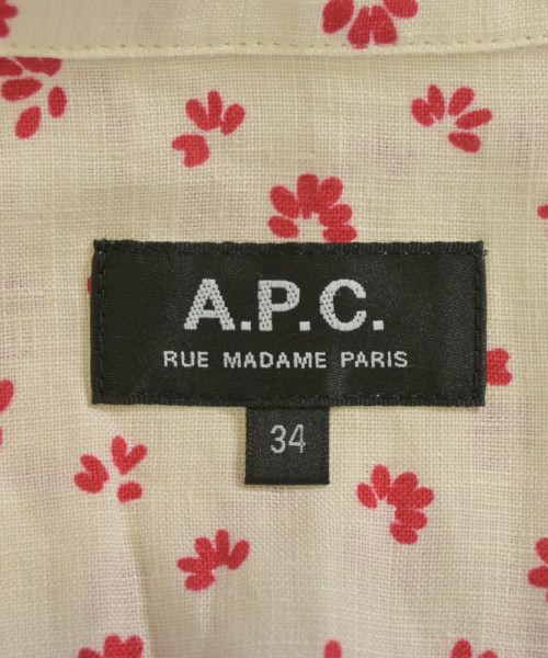 A.P.C.（アーペーセー）カジュアルシャツ 白 サイズ:34(XS位) レディース/2200659021021