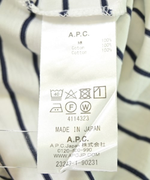A.P.C.（アーペーセー）Tシャツ・カットソー 白 サイズ:S レディース/2200706723113