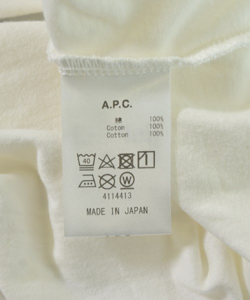 A.P.C.（アーペーセー）Tシャツ・カットソー 白 サイズ:S レディース/2200707286082