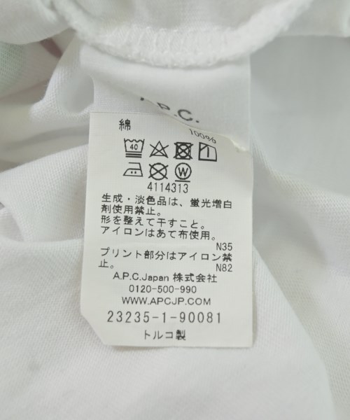 A.P.C.（アーペーセー）Tシャツ・カットソー 白 サイズ:M レディース/2200707722283