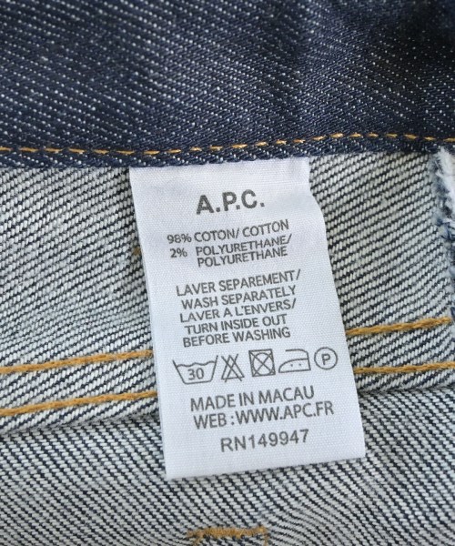 A.P.C.（アーペーセー）デニムパンツ 紺 サイズ:24(S位) レディース/2200635553058