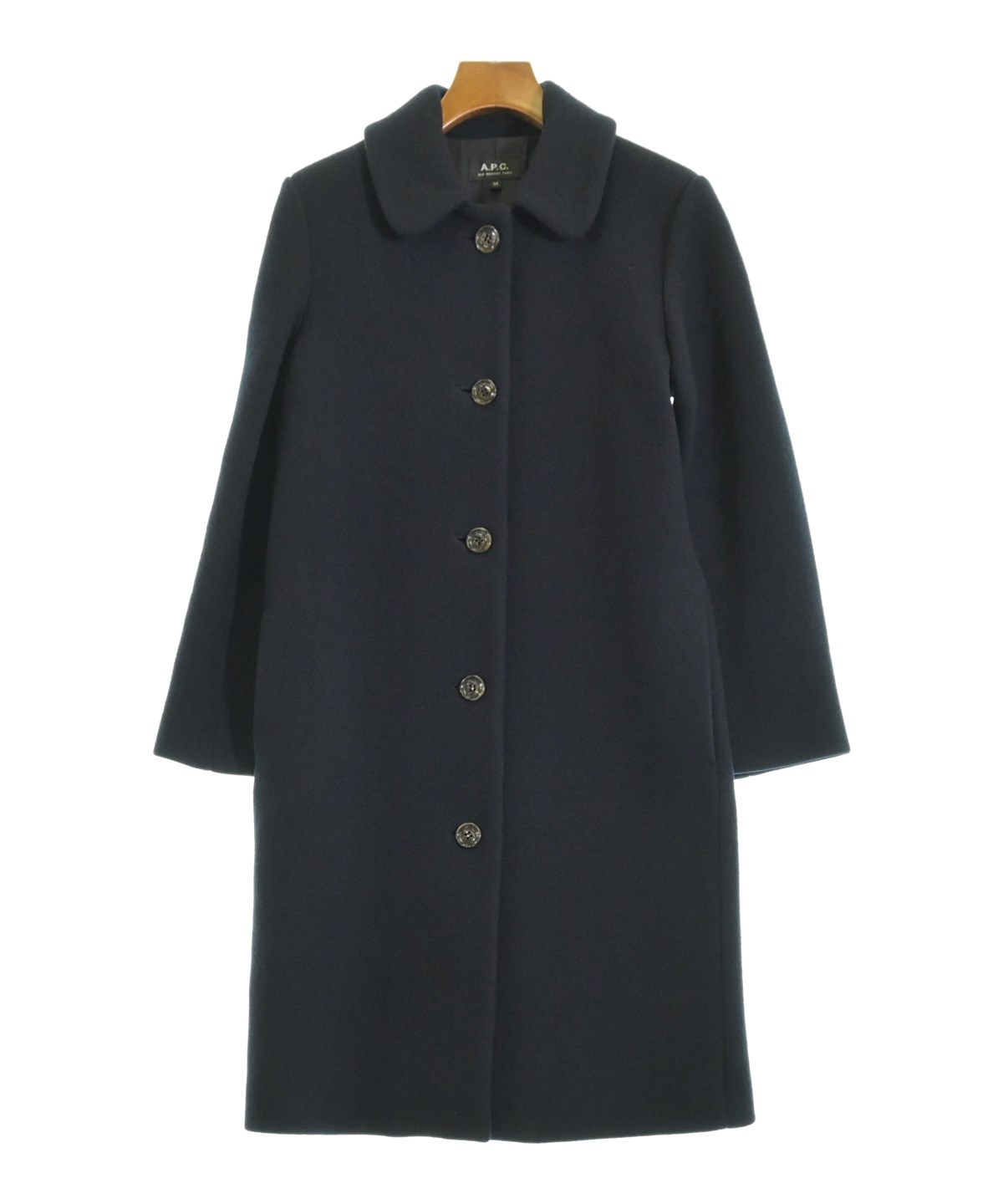 A.P.C APCアーペーセー レディース コート A.P.C.（アーペーセー）ステンカラーコート 紺 サイズ:34(XS位
