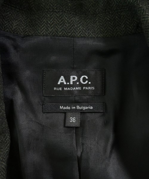A.P.C.（アーペーセー）テーラードジャケット 緑 サイズ:36(S位) レディース/2200652732023