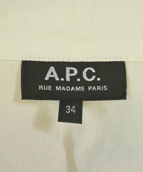 A.P.C.（アーペーセー）カジュアルシャツ 白 サイズ:34(XS位) レディース/2200703487025