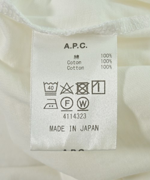 A.P.C.（アーペーセー）Tシャツ・カットソー 白 サイズ:XS レディース/2200704358065