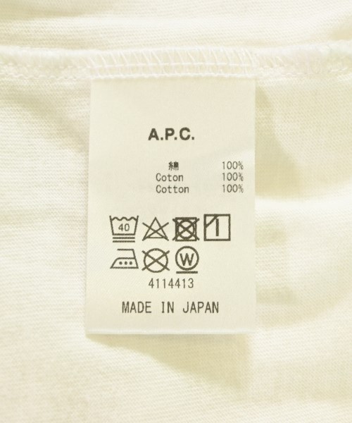 A.P.C.（アーペーセー）Tシャツ・カットソー 白 サイズ:S レディース/2200708049068