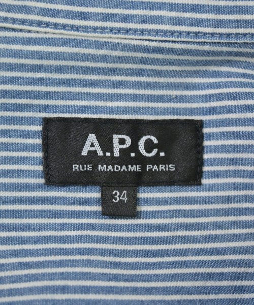 A.P.C.（アーペーセー）カジュアルシャツ 青 サイズ:34(XS位) レディース/2200709065098