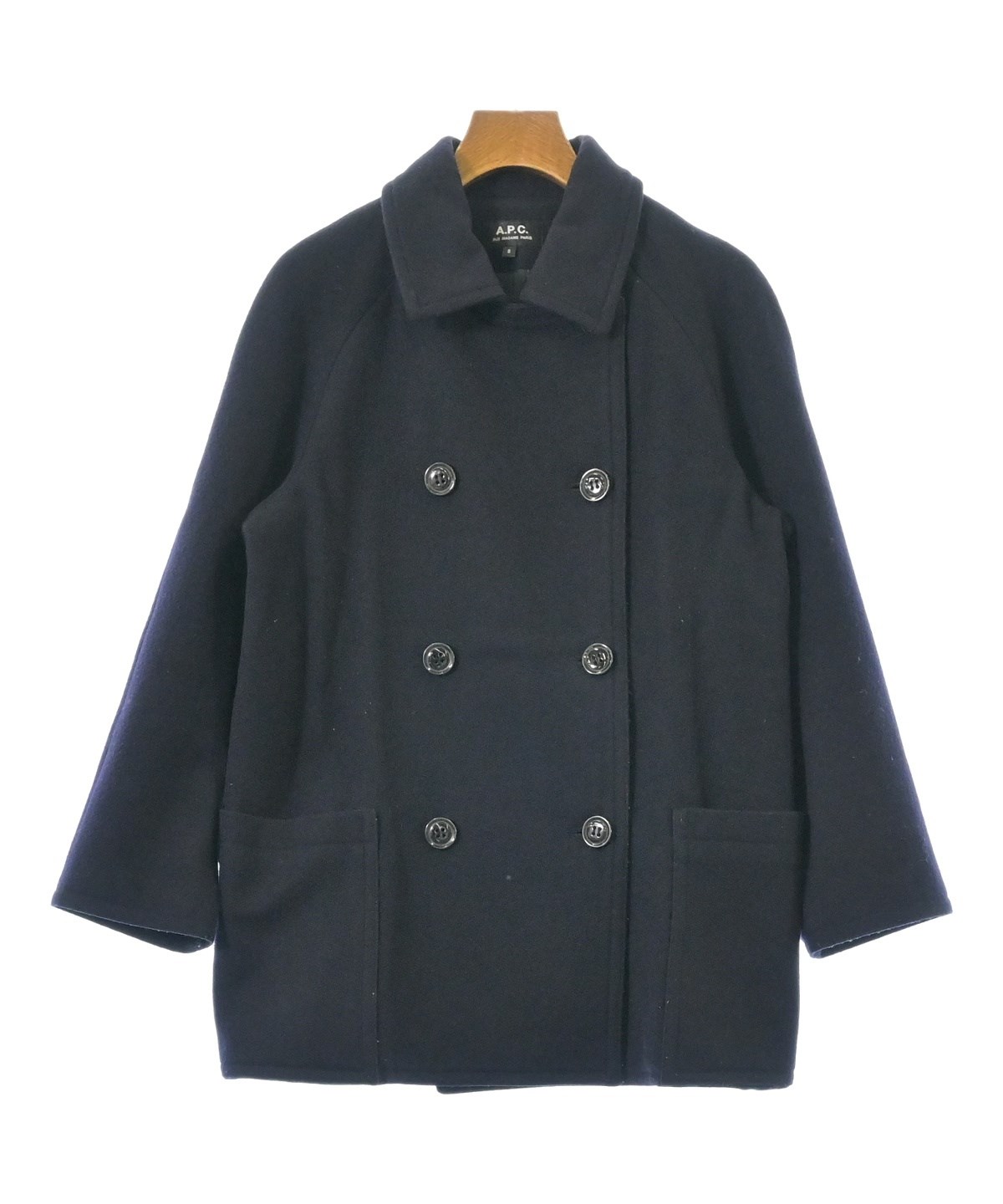 ポーランド製 A.P.C. アーペーセー コート A.P.C.（アーペーセー）ピーコート 紺 サイズ:S レディース