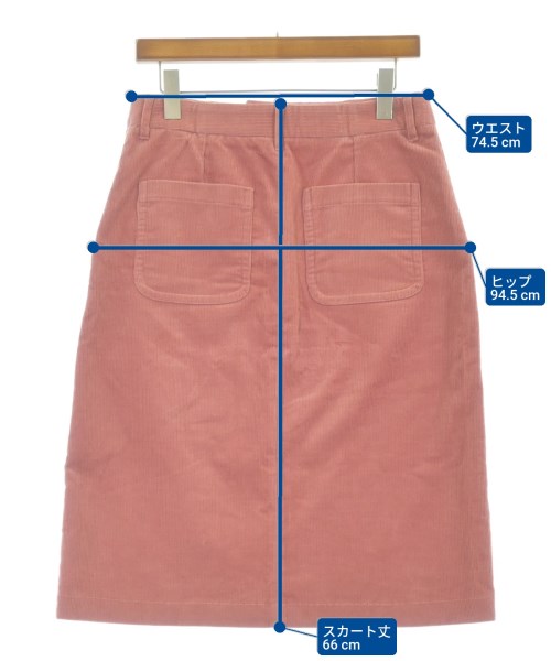 A.P.C.（アーペーセー）ひざ丈スカート ピンク サイズ:38(M位) レディース/2200668699013
