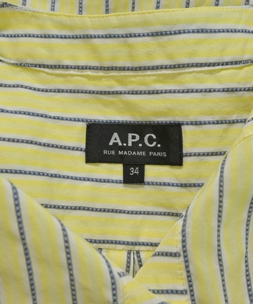 A.P.C.（アーペーセー）カジュアルシャツ 黄 サイズ:34(XS位) レディース/2200735105034