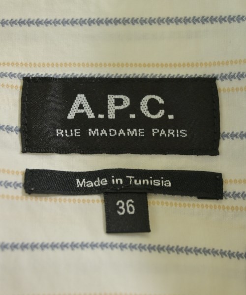 A.P.C.（アーペーセー）カジュアルシャツ 白 サイズ:36(S位) レディース/2200735105041