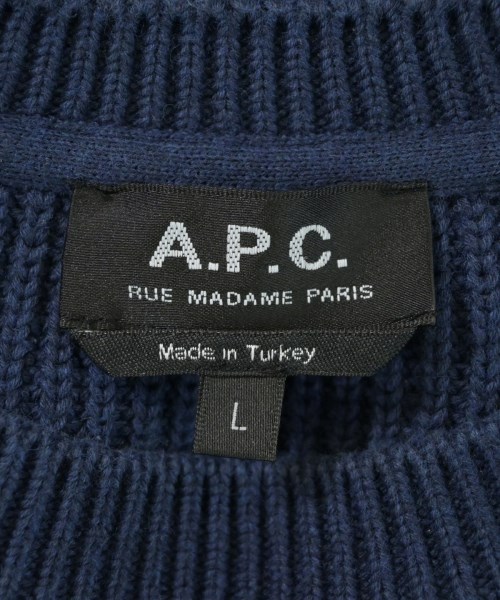 A.P.C.（アーペーセー）ニット・セーター 紺 サイズ:L メンズ/2200721818047