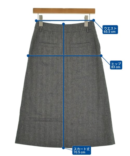 A.P.C.（アーペーセー）ひざ丈スカート グレー サイズ:34(XS位) レディース/2200722293027
