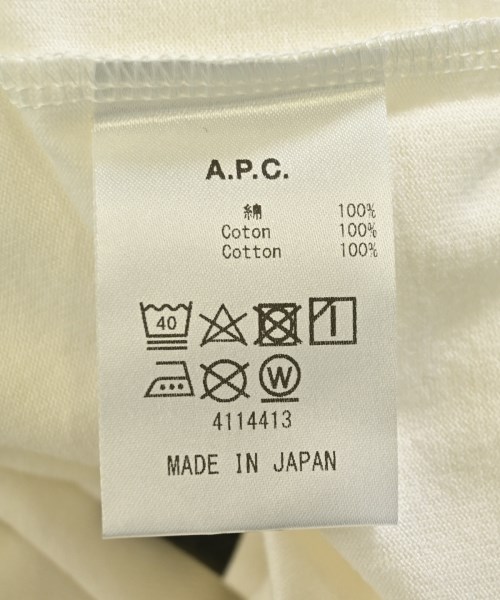 A.P.C.（アーペーセー）Tシャツ・カットソー 白 サイズ:S レディース/2200716781165