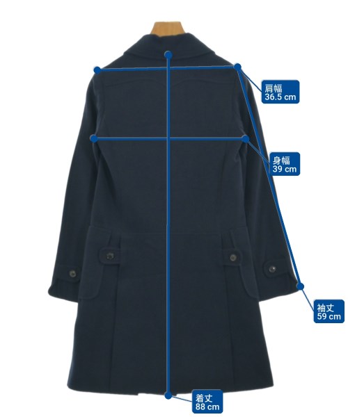 A.P.C.（アーペーセー）ステンカラーコート 紺 サイズ:34(XS位) レディース/2200725624019