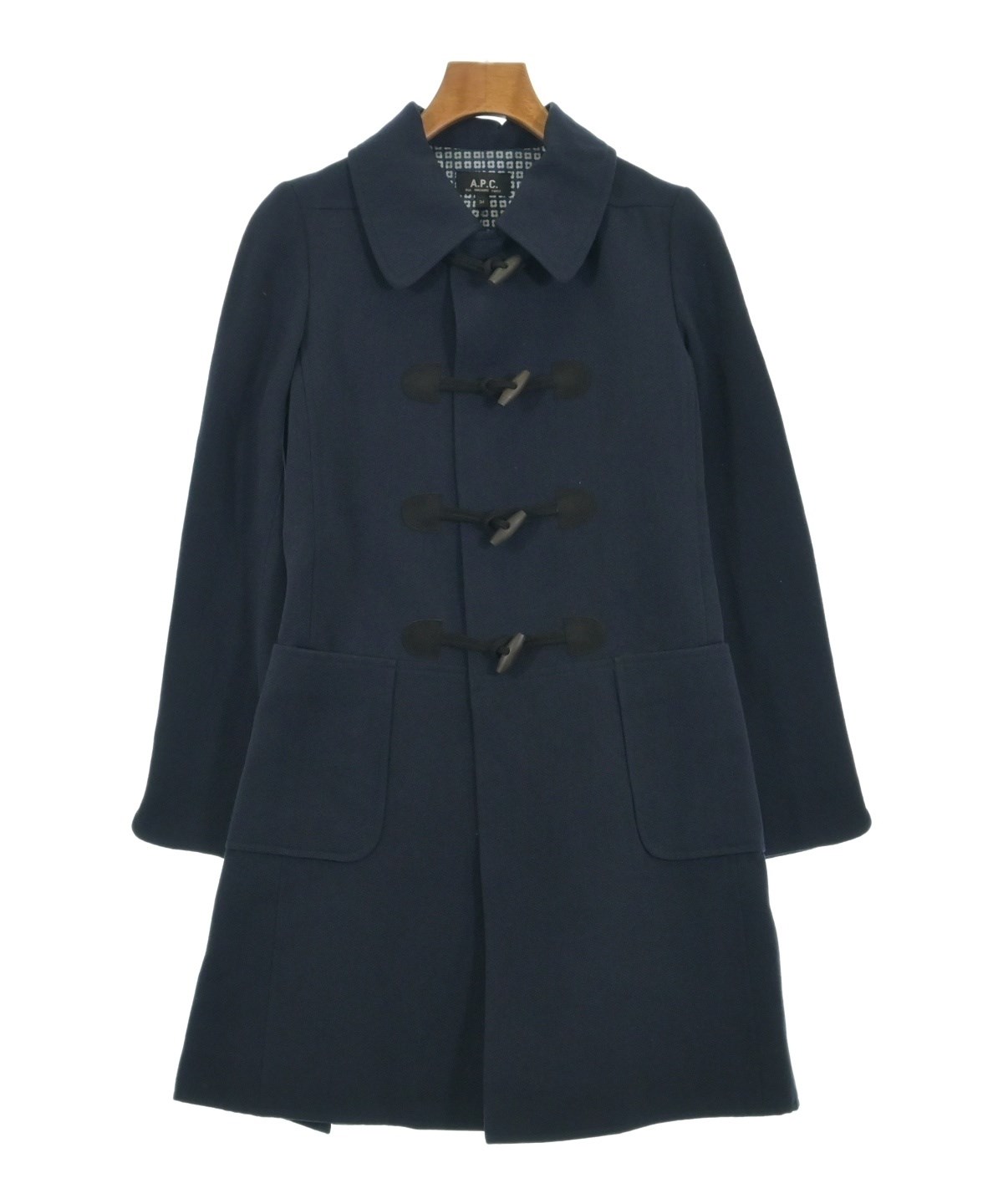 A.P.C. ウールコート A.P.C.（アーペーセー）ステンカラーコート 紺 サイズ:34(XS位