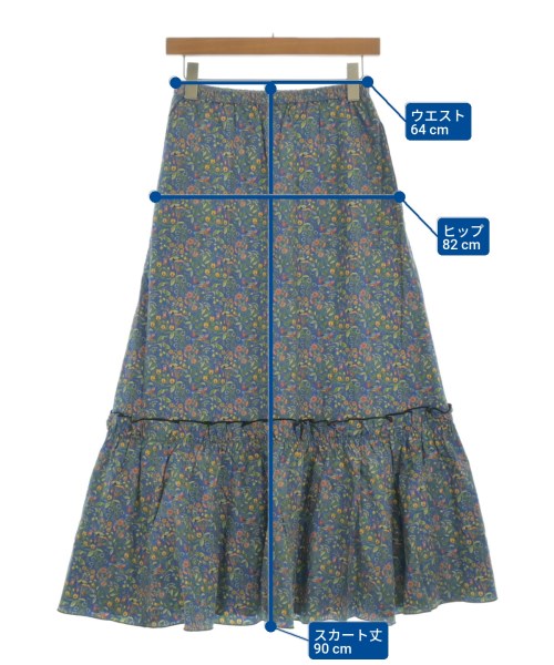 A.P.C.（アーペーセー）ロング・マキシ丈スカート 青 サイズ:36(S位) レディース/2200686283065