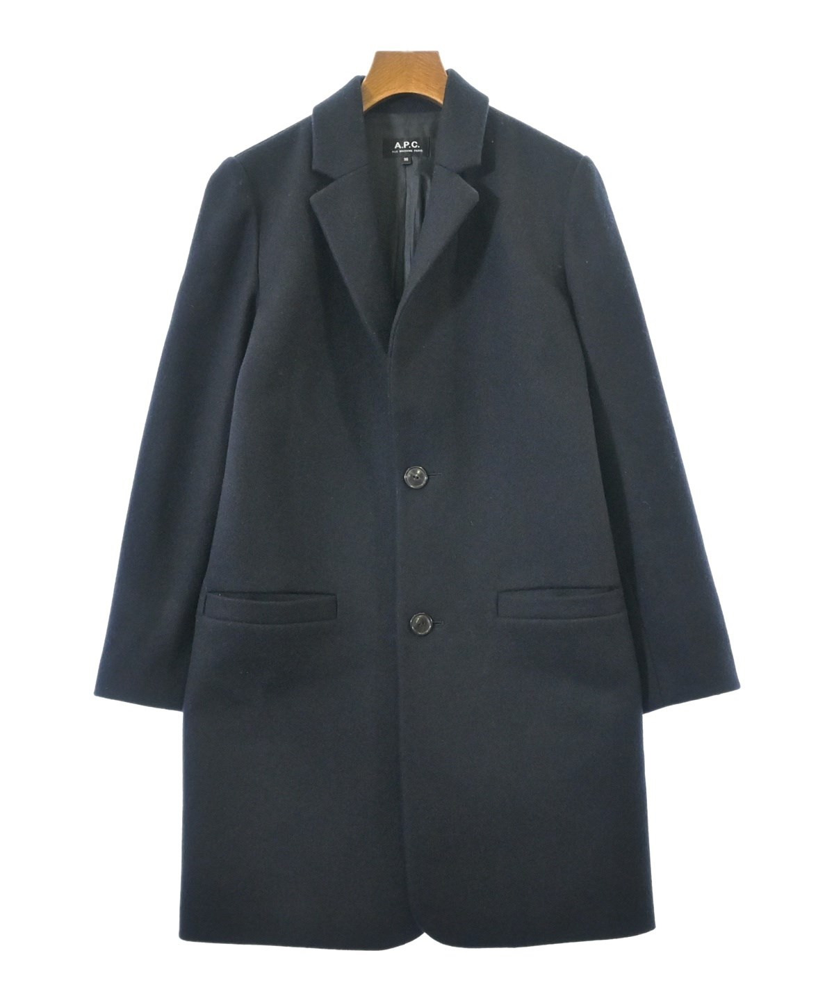 A.P.C.（アーペーセー）チェスターコート 紺 サイズ:36(S位