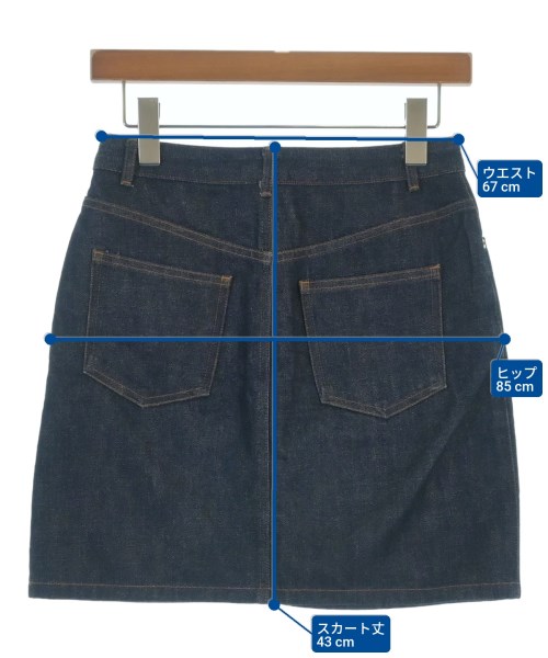 A.P.C.（アーペーセー）ミニスカート 紺 サイズ:34(XS位) レディース/2200688685027
