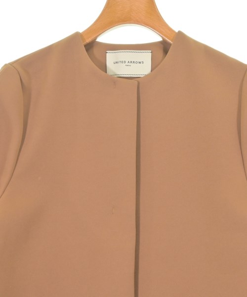 UNITED ARROWS（ユナイテッドアローズ）ノーカラージャケット 茶 サイズ:36(S位) レディース/2200632367023