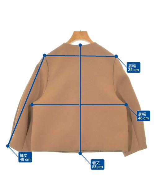 UNITED ARROWS（ユナイテッドアローズ）ノーカラージャケット 茶 サイズ:36(S位) レディース/2200632367023