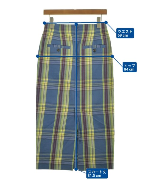 UNITED ARROWS（ユナイテッドアローズ）ロング・マキシ丈スカート 青 サイズ:38(M位) レディース/2200610879043