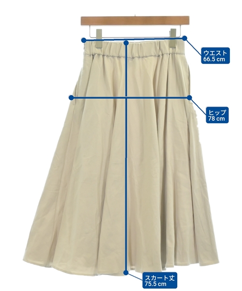 UNITED ARROWS（ユナイテッドアローズ）ロング・マキシ丈スカート 白 サイズ:38(M位) レディース/2200625169085