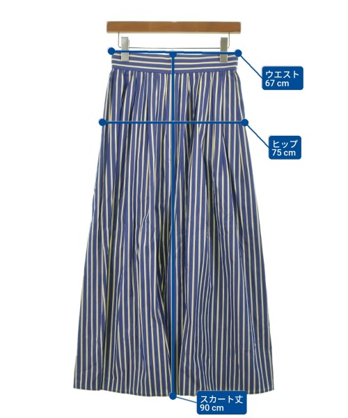 UNITED ARROWS（ユナイテッドアローズ）ロング・マキシ丈スカート 青 サイズ:38(M位) レディース/2200619811129