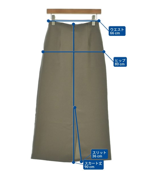 UNITED ARROWS（ユナイテッドアローズ）ロング・マキシ丈スカート カーキ サイズ:38(M位) レディース/2200623330128