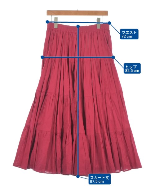 UNITED ARROWS（ユナイテッドアローズ）ロング・マキシ丈スカート 赤 サイズ:36(S位) レディース/2200621784145