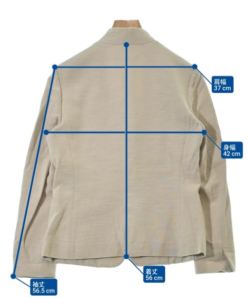 UNITED ARROWS（ユナイテッドアローズ）ノーカラージャケット ベージュ サイズ:38(M位) レディース/2200624837039