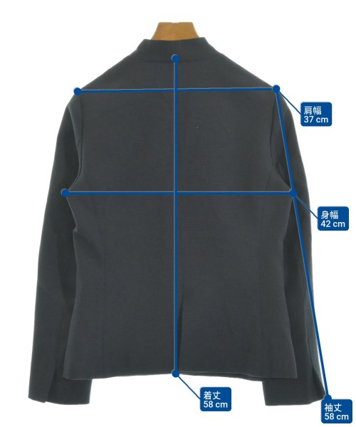 UNITED ARROWS（ユナイテッドアローズ）ノーカラージャケット 紺 サイズ:40(M位) レディース/2200629102057