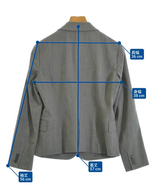 UNITED ARROWS（ユナイテッドアローズ）テーラードジャケット グレー サイズ:36(S位) レディース/2200641792120