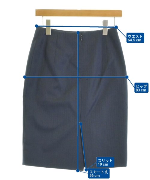 UNITED ARROWS（ユナイテッドアローズ）ひざ丈スカート 紺 サイズ:38(M位) レディース/2200641792151