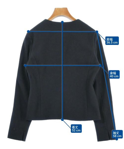 UNITED ARROWS（ユナイテッドアローズ）ノーカラージャケット 黒 サイズ:38(M位) レディース/2200640341022