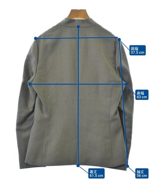 UNITED ARROWS（ユナイテッドアローズ）ノーカラージャケット グレー サイズ:38(M位) レディース/2200637848084