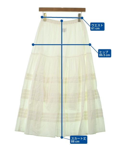 UNITED ARROWS（ユナイテッドアローズ）ロング・マキシ丈スカート 白 サイズ:36(S位) レディース/2200634118197