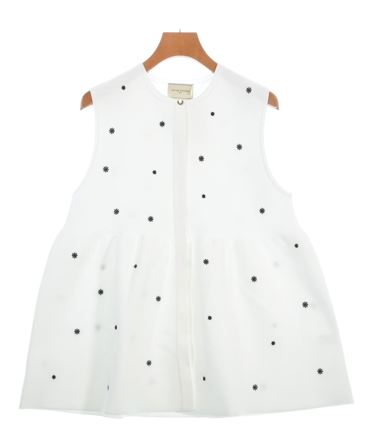 UNITED ARROWS ノースリーブベスト 黒/白 1500025S1708_m1_a022.jpg