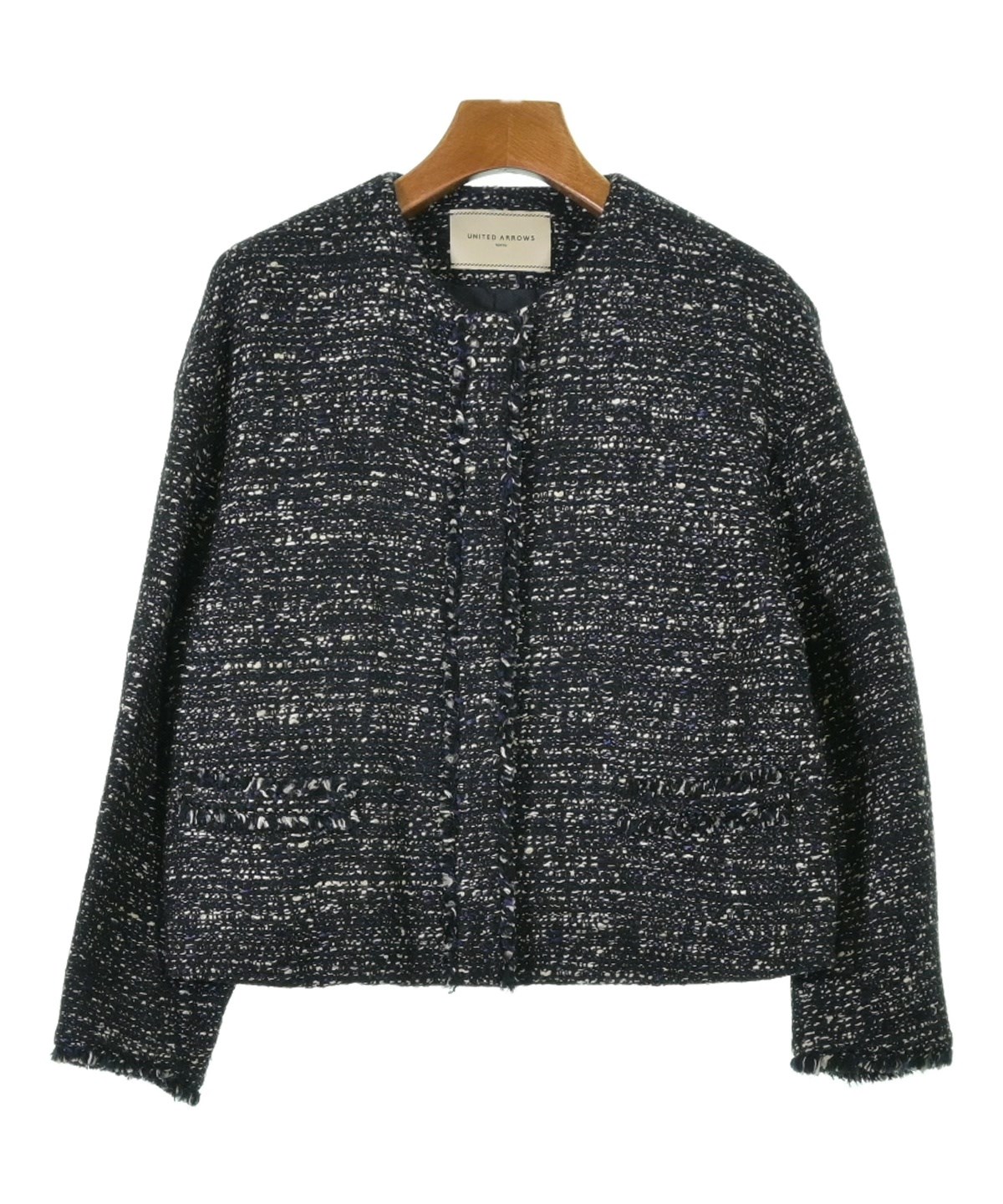 極美品✨ユナイテッドアローズ　セットアップ　ノーカラー　ツイード　紺　L 楽天市場】【SALE／80%OFF】UPCS ラメツイード ノーカラー