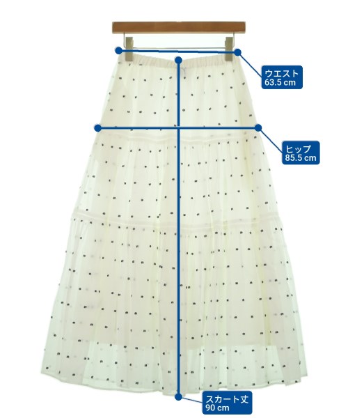 UNITED ARROWS（ユナイテッドアローズ）ひざ丈スカート 白 サイズ:-(M位) レディース/2200622723051