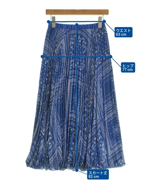 UNITED ARROWS（ユナイテッドアローズ）ロング・マキシ丈スカート 青 サイズ:36(S位) レディース/2200618032075