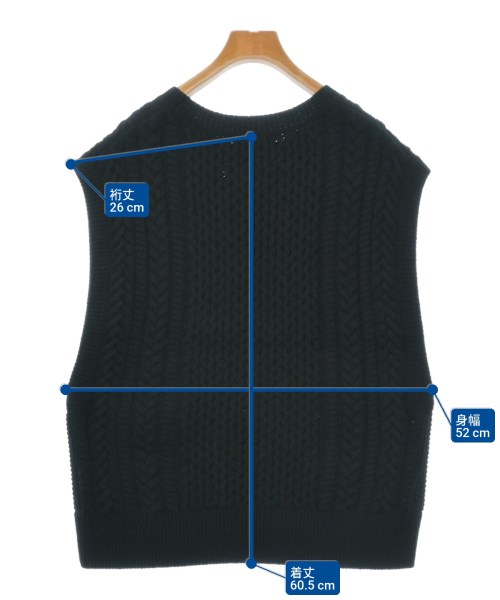 UNITED ARROWS（ユナイテッドアローズ）ベスト/ノースリーブ 黒 サイズ:F レディース/2200616515563