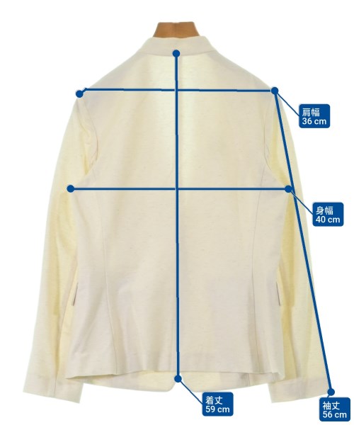 UNITED ARROWS（ユナイテッドアローズ）ノーカラージャケット 白 サイズ:38(M位) レディース/2200614121148